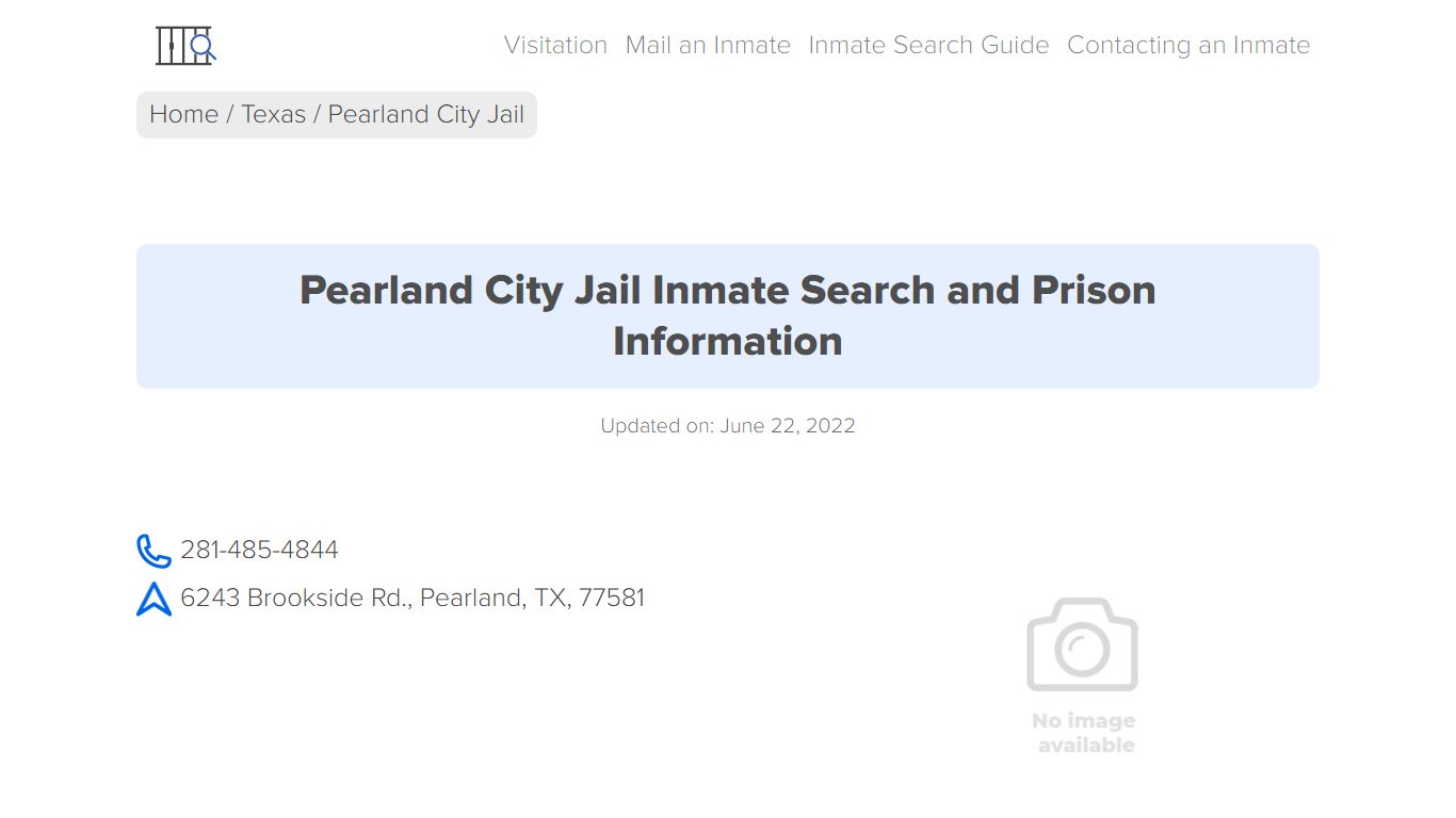 Pearland City Jail Inmate Search, Visitation, Phone no ...